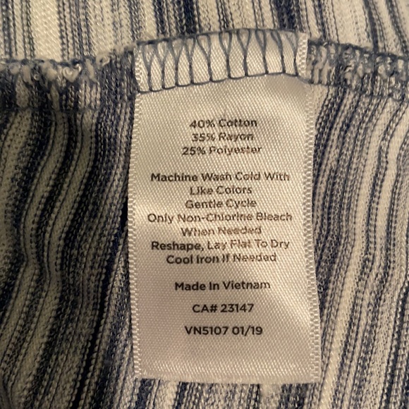 Talbots navy striped top - Picture 5 of 5